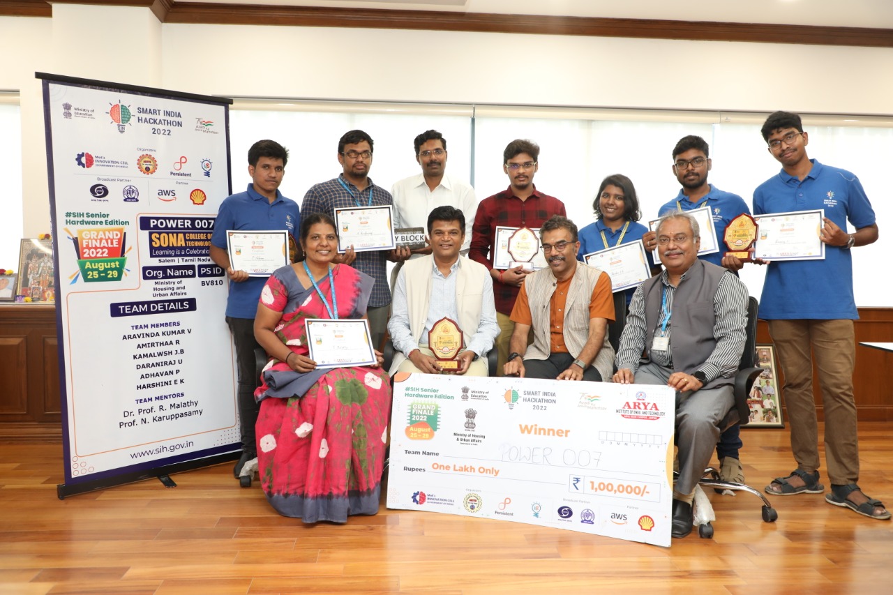Smart India Hackathon 2022 national level Grand Finale winners