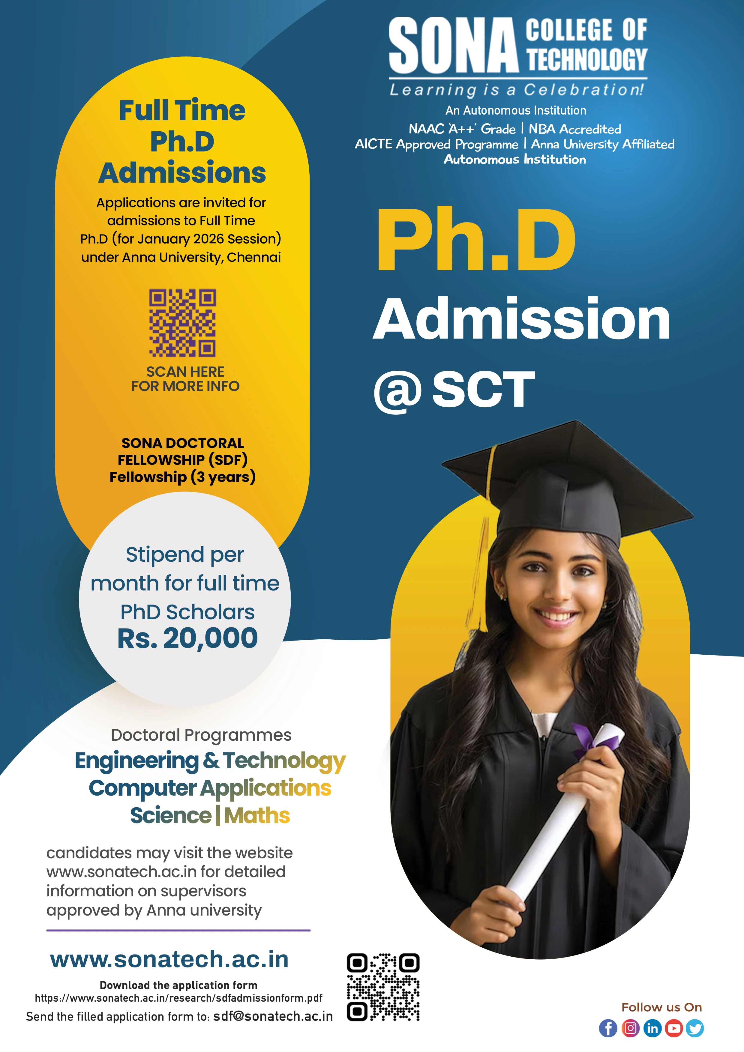 Sona Doctoral Fellowship (SDF)